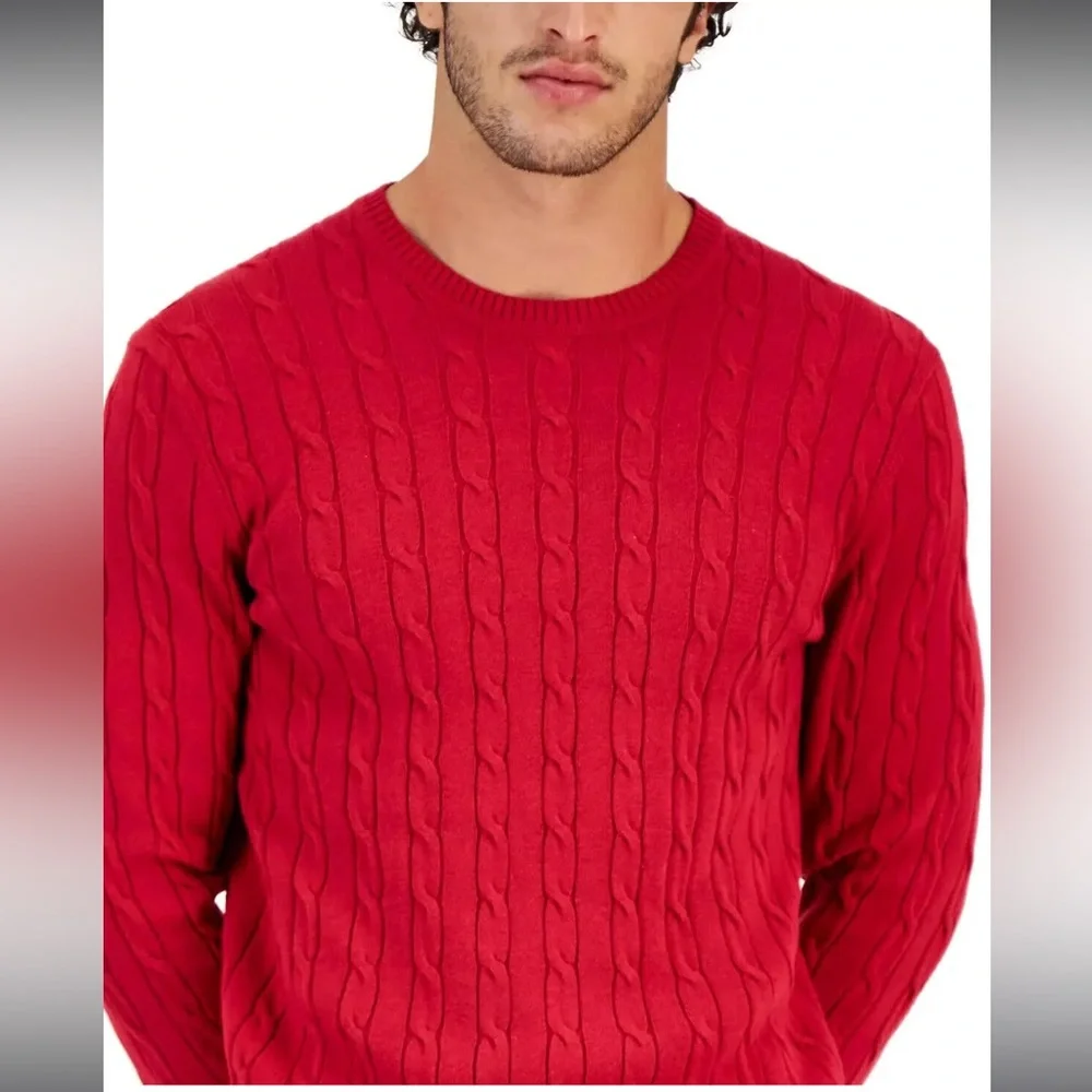 Club Room| men's cable-knit cotton sweater - Picture 2 of 3